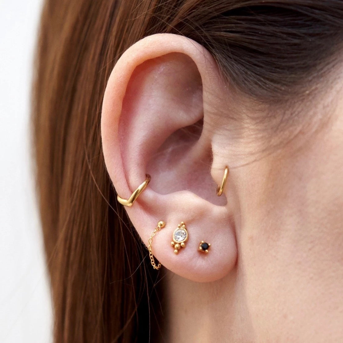 J&CO Jewellery Mini Bezel Stud Earrings