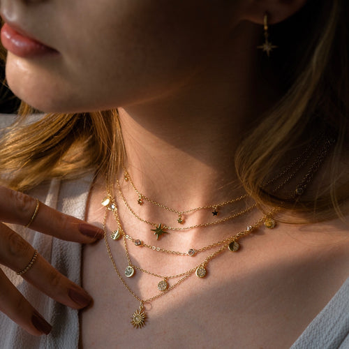 Sparkle Moon Phase Necklace