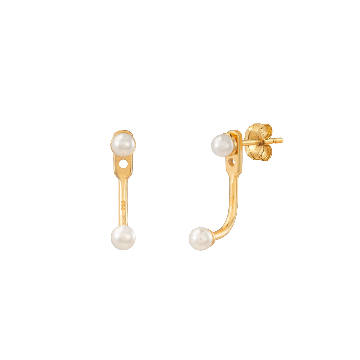 18ct Yellow Gold Pearl Ear Jacket
