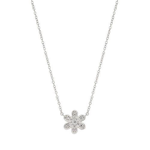 Daisy Diamond & Ruby Flower Necklace | Halo necklace, Gold and diamond  source, Diamond flower