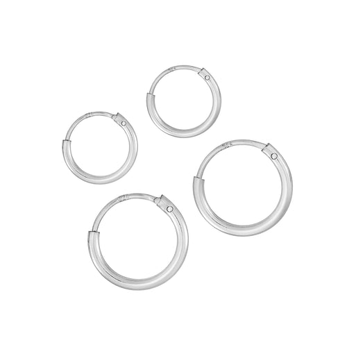 Sterling silver hoop set deals