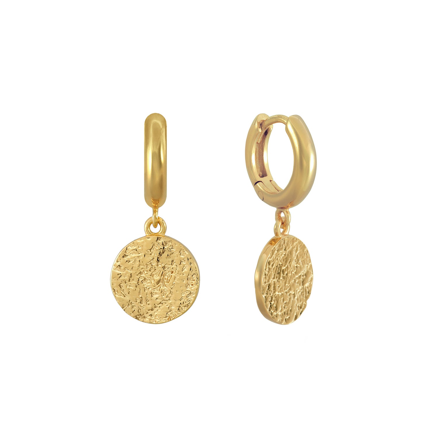 J&CO Jewellery Mini Hugging Hoop Earrings (Pair) Gold