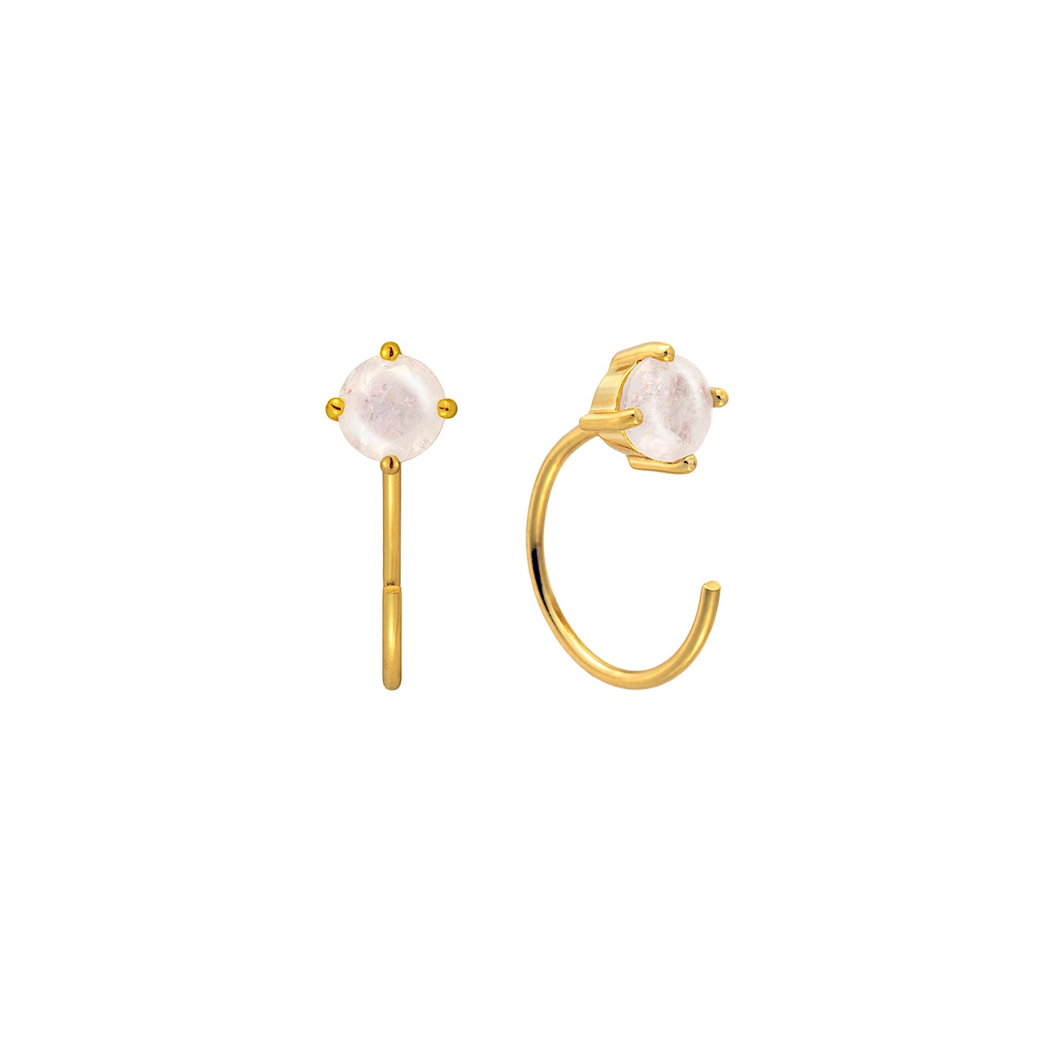 Moonstone Earrings, Gold Fill, Sterling Silver, Hoop Earrings, Hammered  Earrings, Silver, Gold Fill, Moonstone, Long Drop Earrings, Hammered