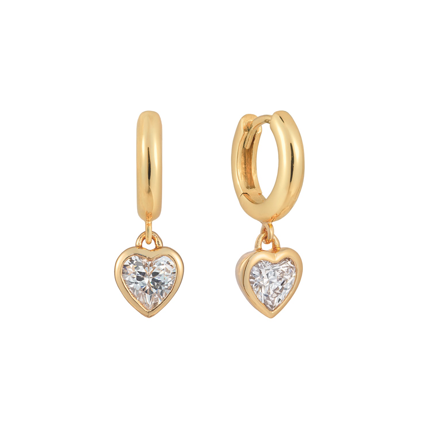 Sparkle Heart Hoop Earrings J CO Jewellery