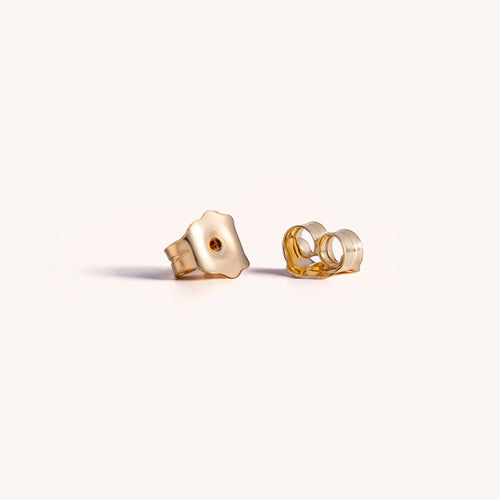 14K Solid Gold Statement Ball Stud Earrings