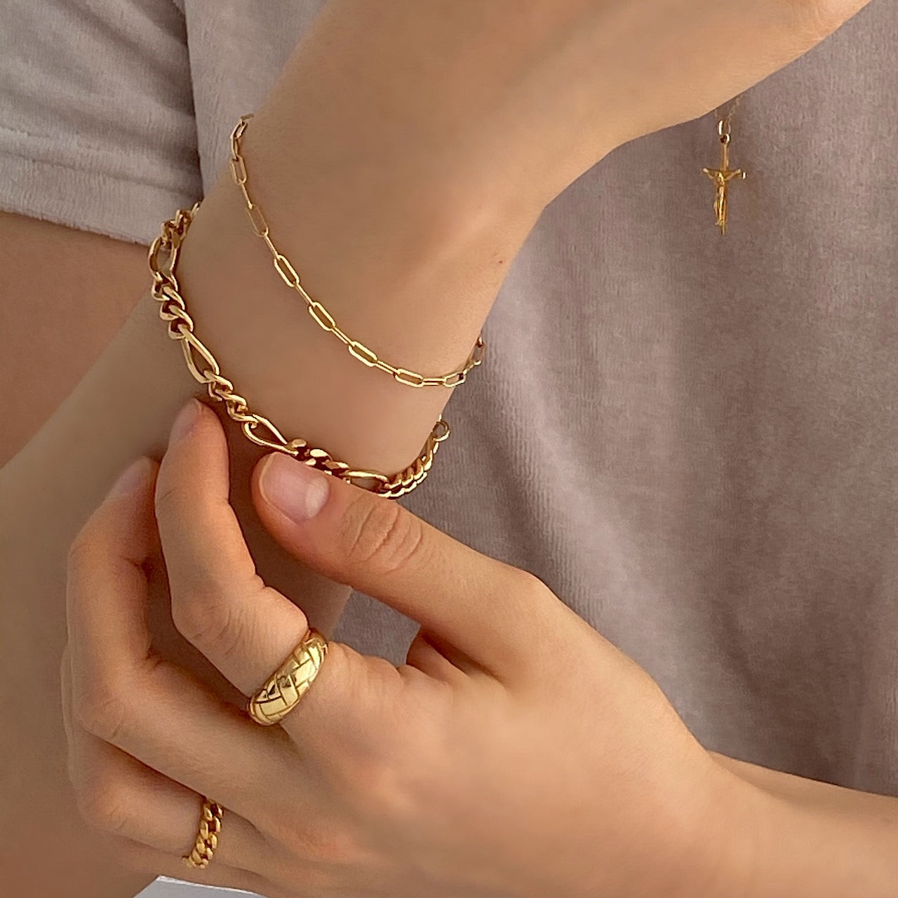 Gold Simple Flat Bangle Bracelet, Minimalist Bracelet -  Finland