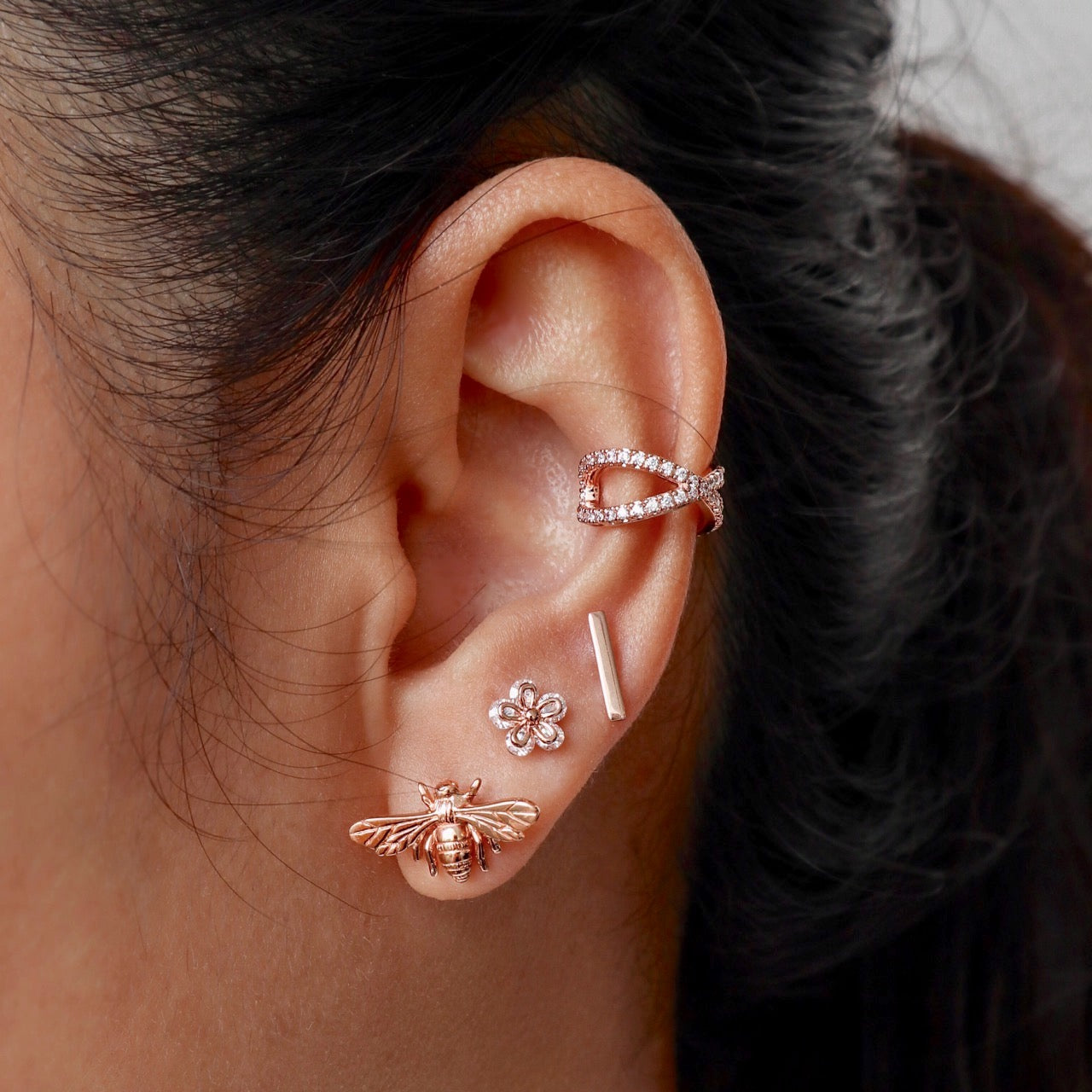 Criss cross piercing 2025