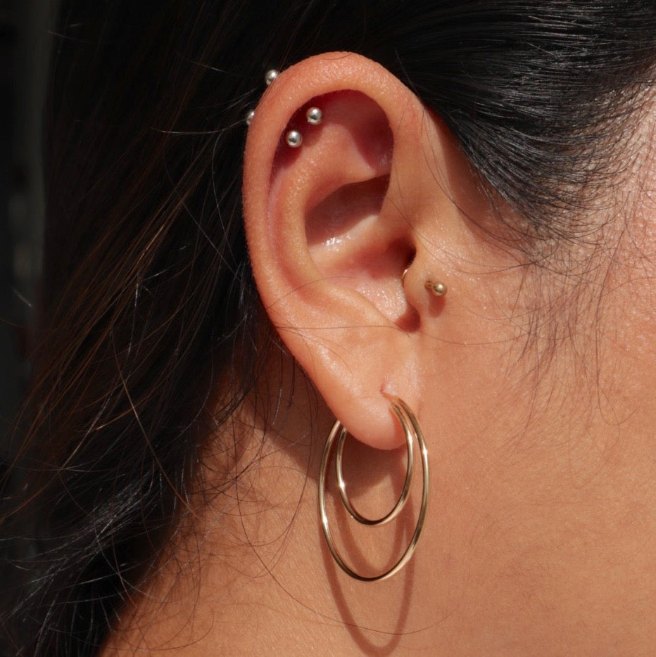 J&CO Jewellery Small Endless Hoop Earrings Gold