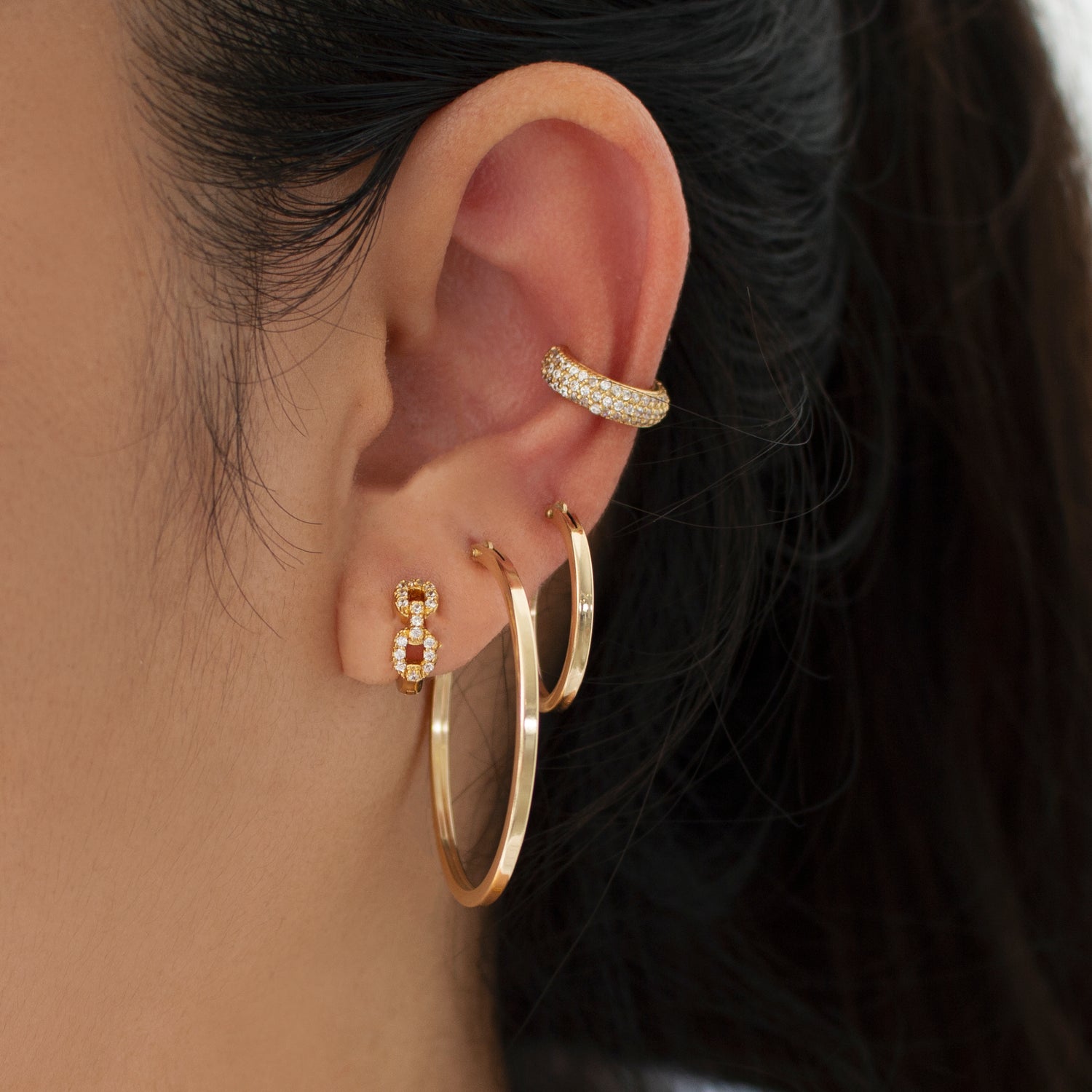 Everyday Medium Chunky Bubble Hoop Earrings