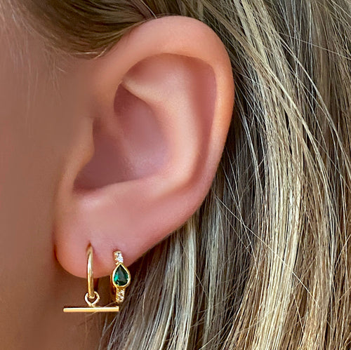 T Bar Hoop Earrings