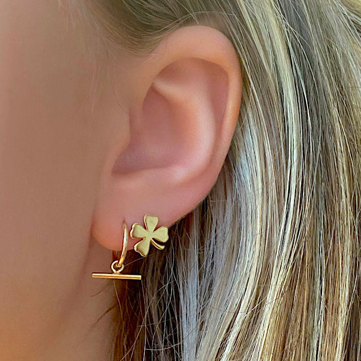 T Bar Hoop Earrings