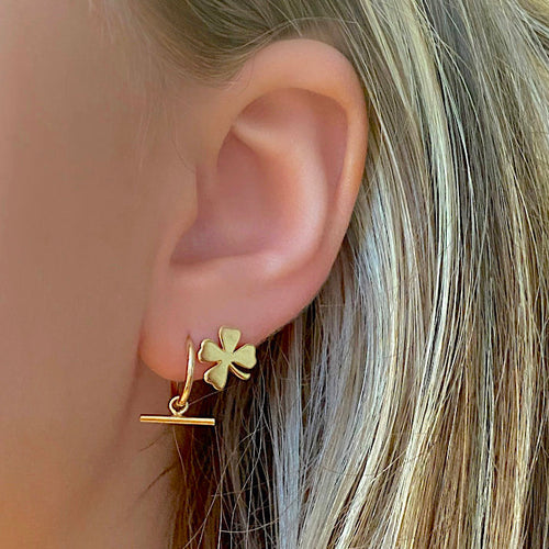 T Bar Hoop Earrings