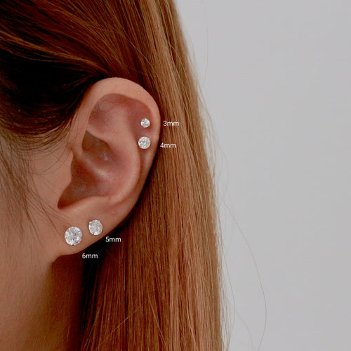 Sparkly Stud Earrings 5mm