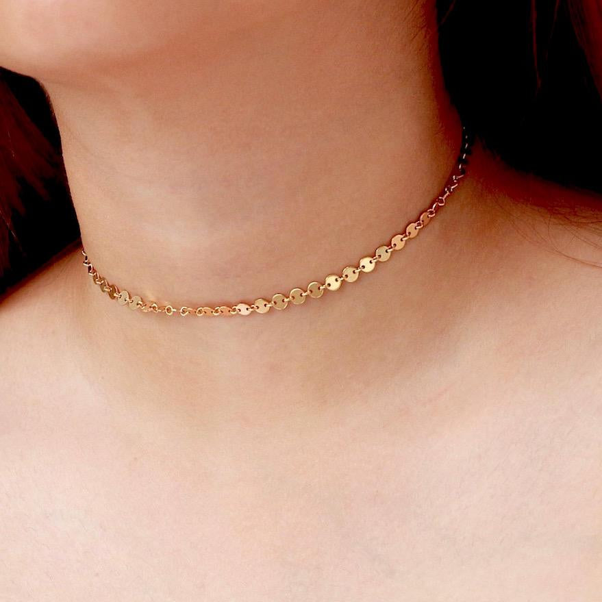 Coin Disc Choker Necklace – J&CO