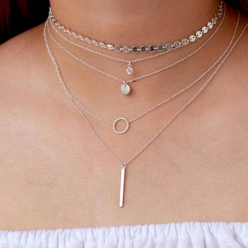 Sleek Vertical Bar Necklace