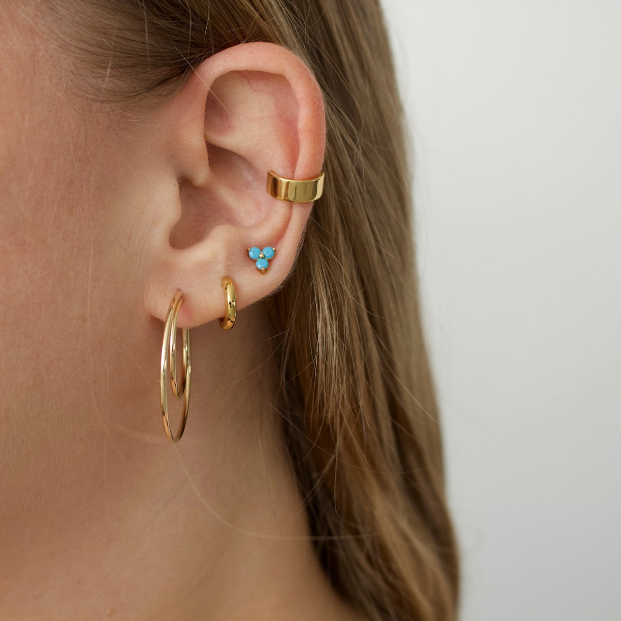 14K Solid Gold Endless Little Hoop Earrings 12mm – J&CO Jewellery