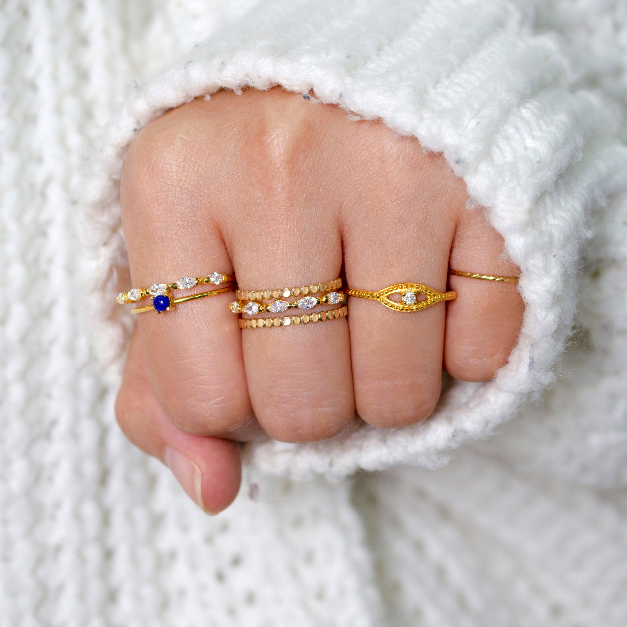 Evil Eye Ring Gold J CO Jewellery