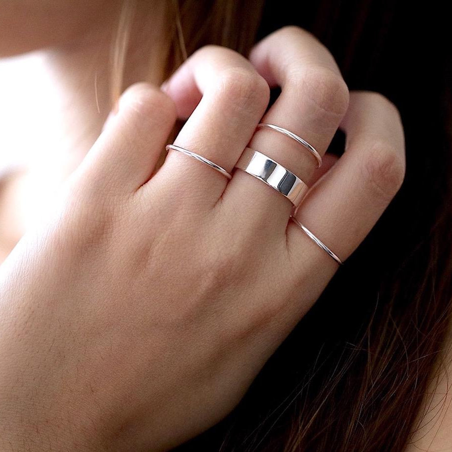 Skinny Stacking Ring Silver