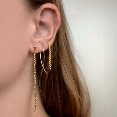 Pendientes de pernos de gota de cadena de enlaces