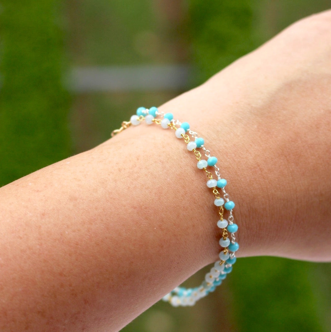 Lite Aqua Agate Bracelet