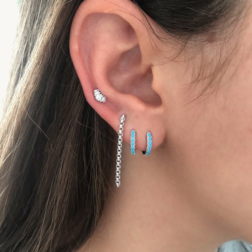 Pendientes de pernos de gota de cadena de enlaces