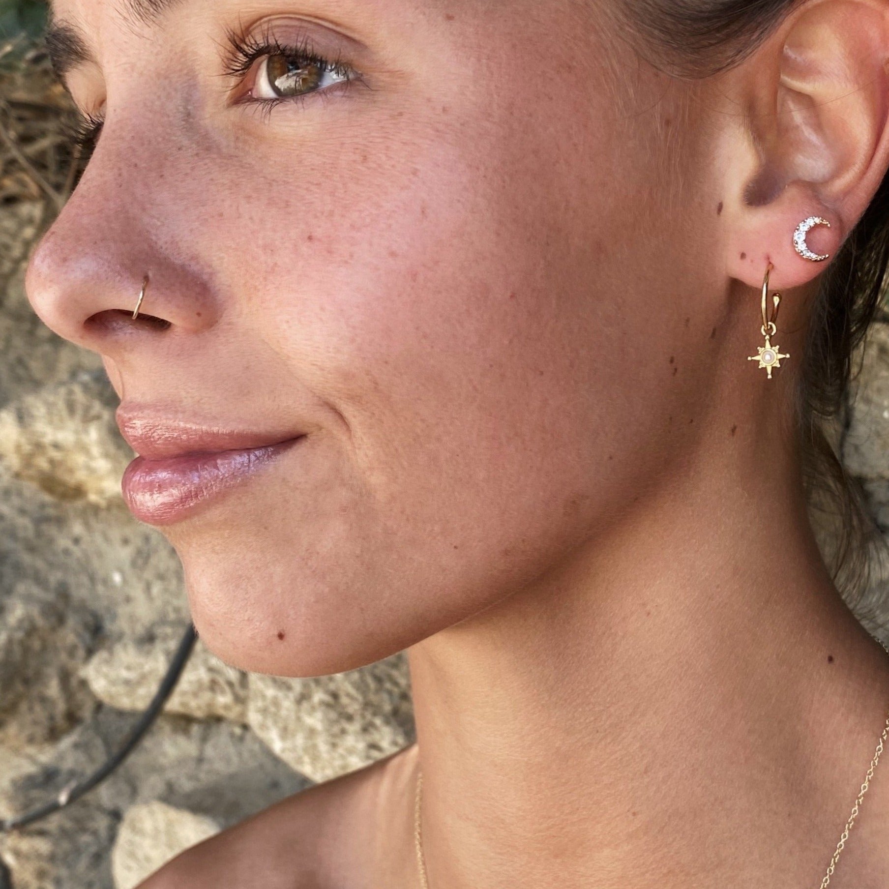 Beautiful Thin Nose Hoops 14k Gold Nose Very Thin Nose Ring Tiny