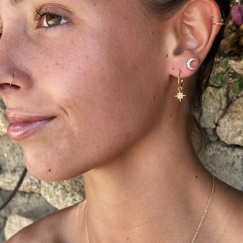 Jewel Moon Cartilage Labret J CO Jewellery