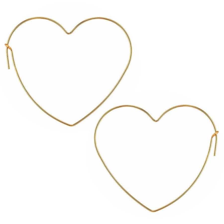 Large Heart Hoop Earrings  Posh Totty Designs