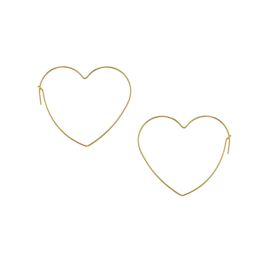 Sleek Small Heart Hoop Earrings – J&CO Jewellery