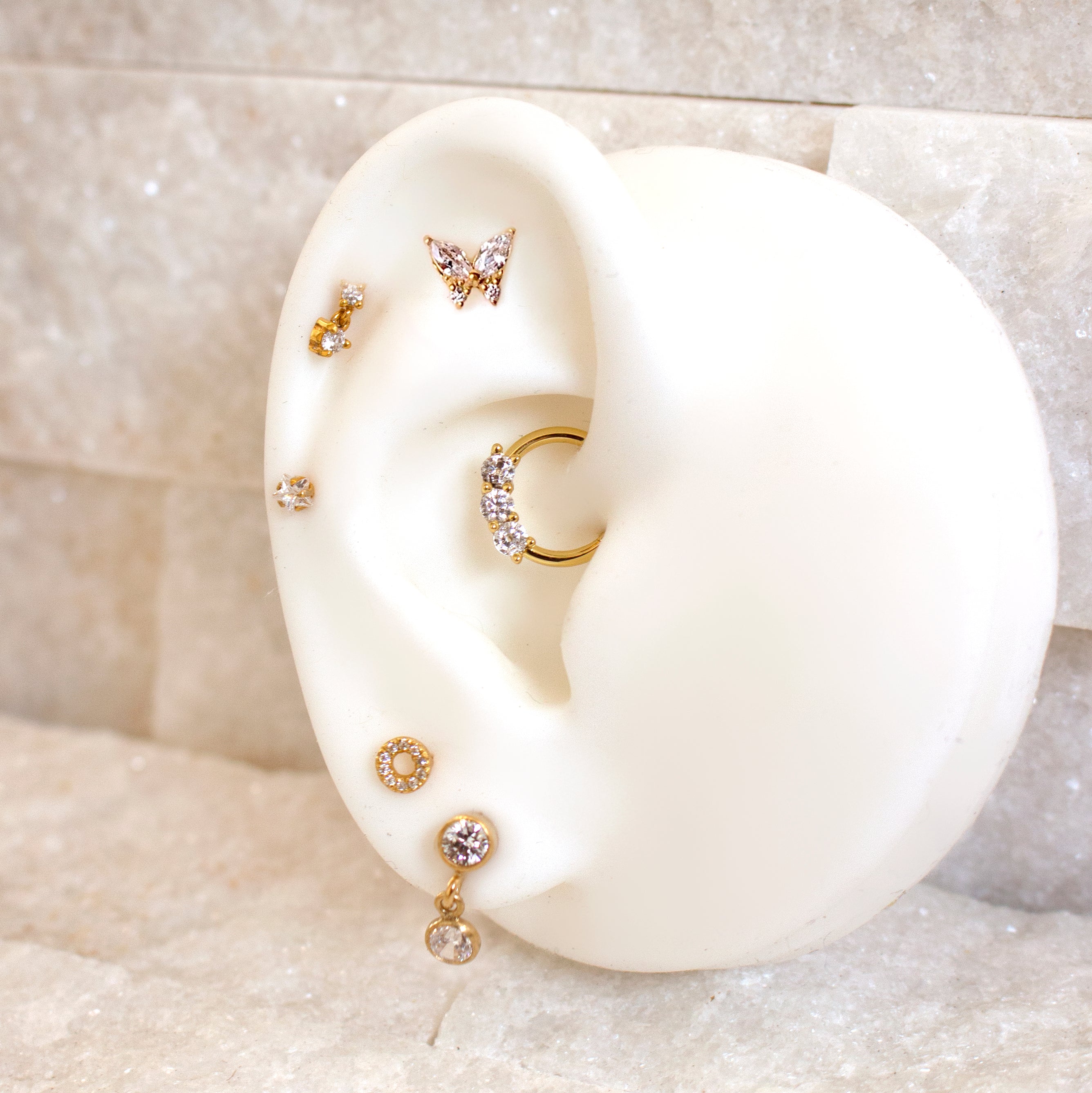 Invisible Dangle Internal Threaded Labret J CO Jewellery