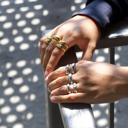 Kuppel Ring Silber