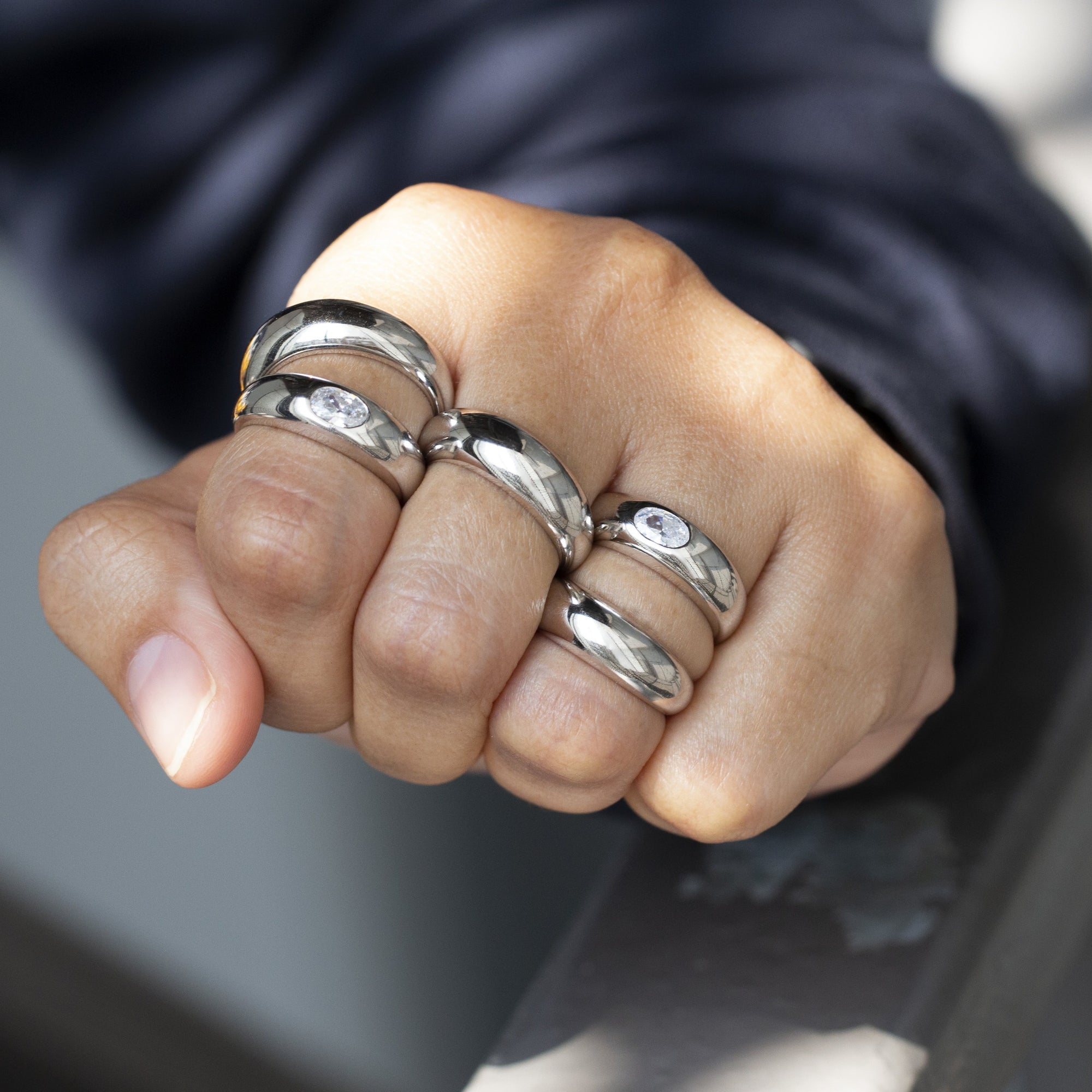 Pierścień Kopułowy Srebrny