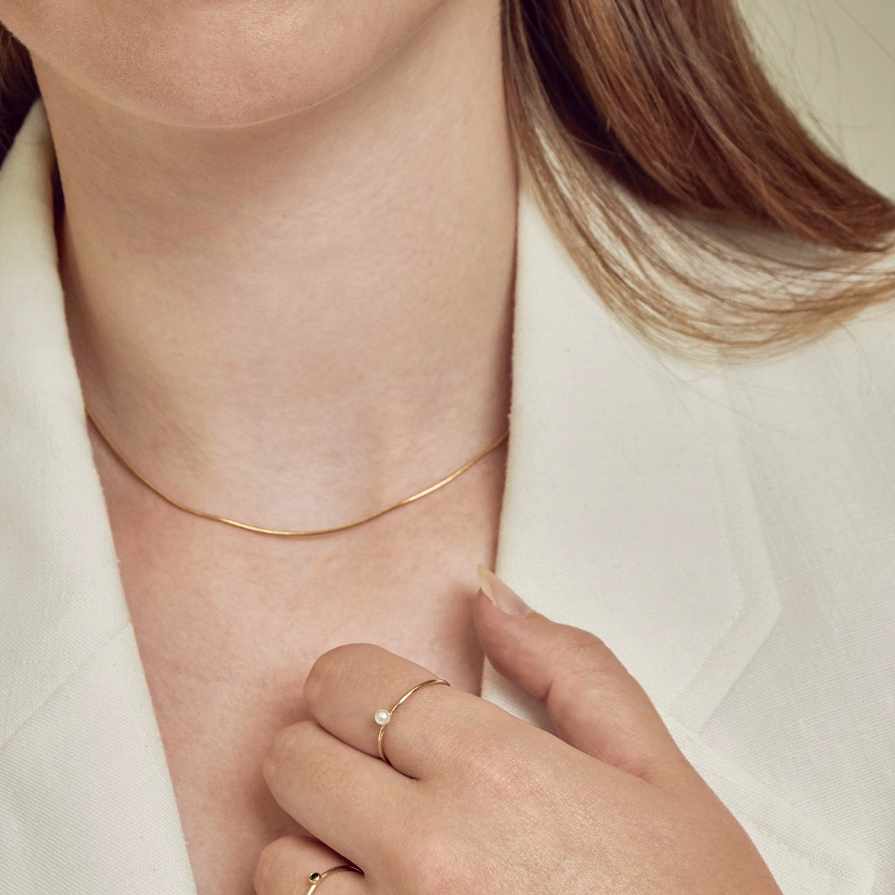 Anello Mini Pearl Argento