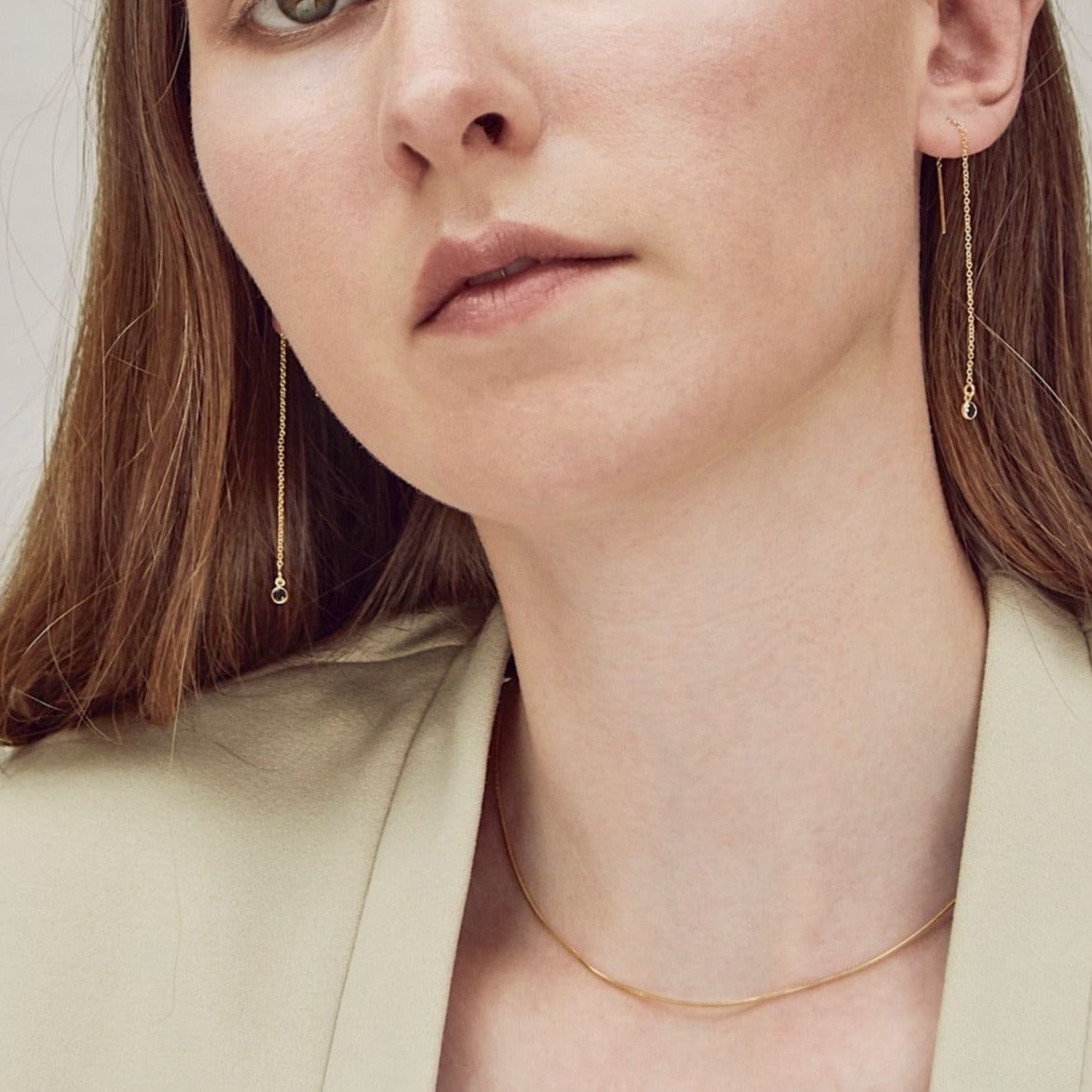 Zwarte rand oorhanger