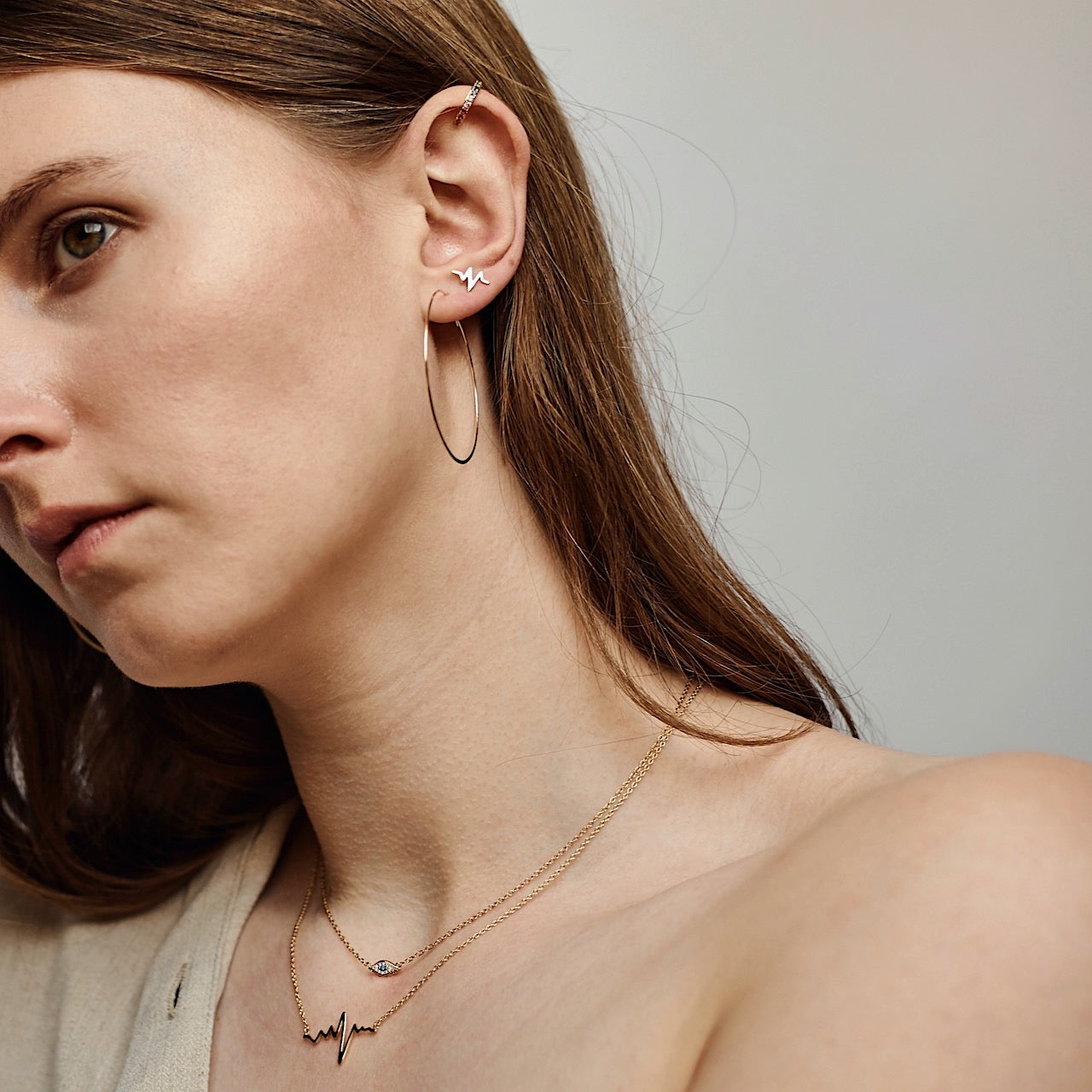 Heart Beat Stud Earrings J CO Jewellery