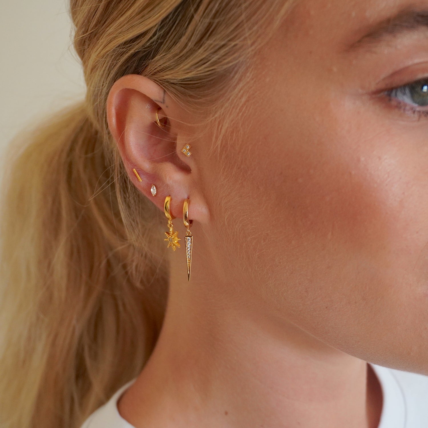 Kirurgisk stål hængslet clicker-ring 8mm