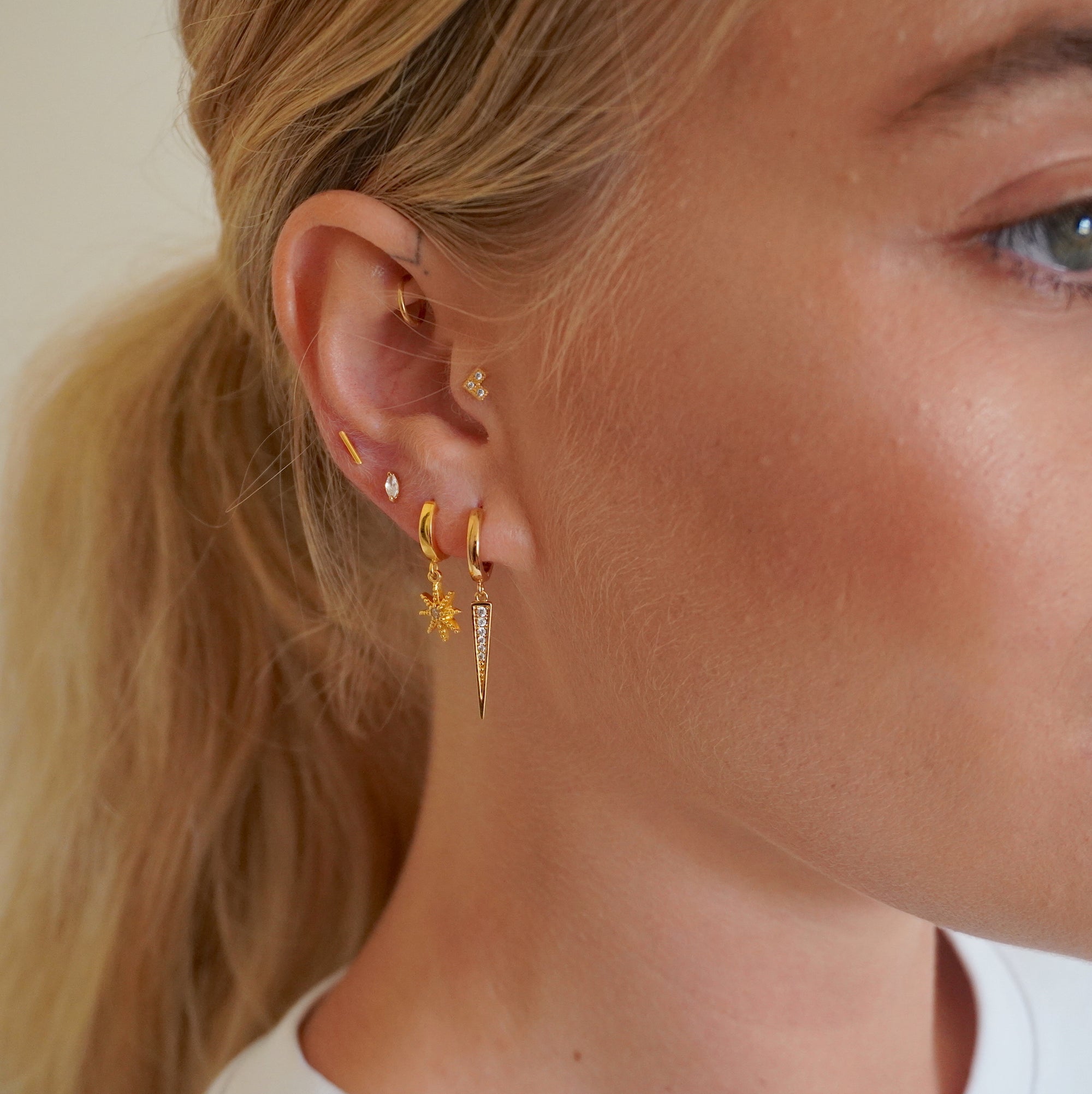 Kirurgisk stål hængslet clicker-ring 8mm