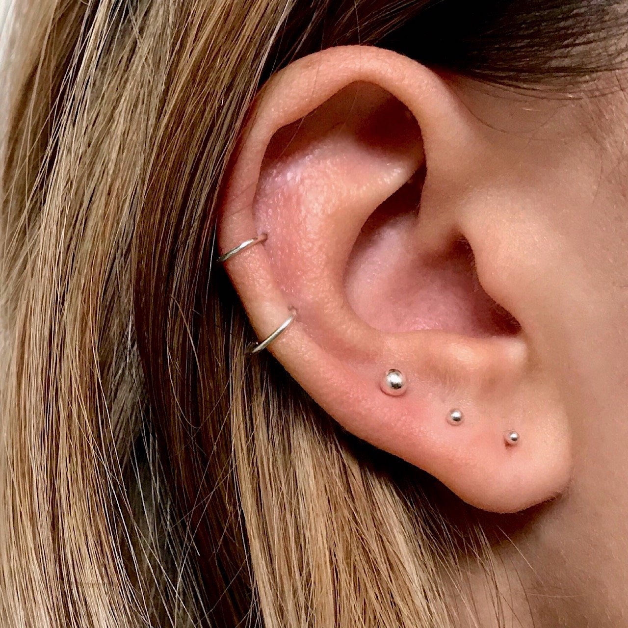 Cincin Klik Klasik Kecil Perak Sterling