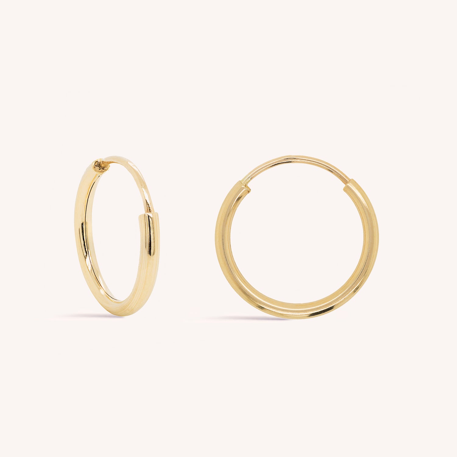 14K Gold Small Huggie Earrings