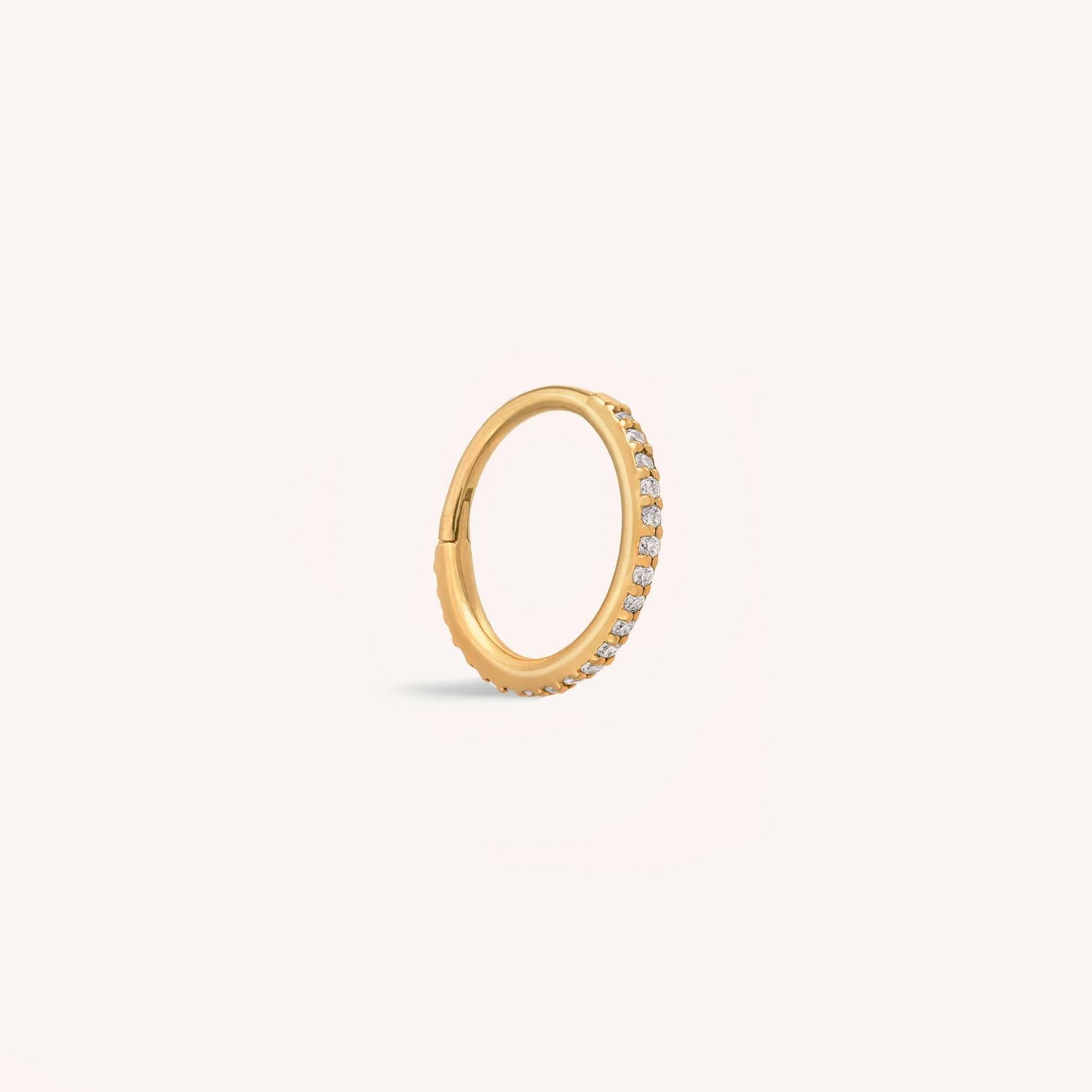 14k Gold Pave Solid Pave sin problemas