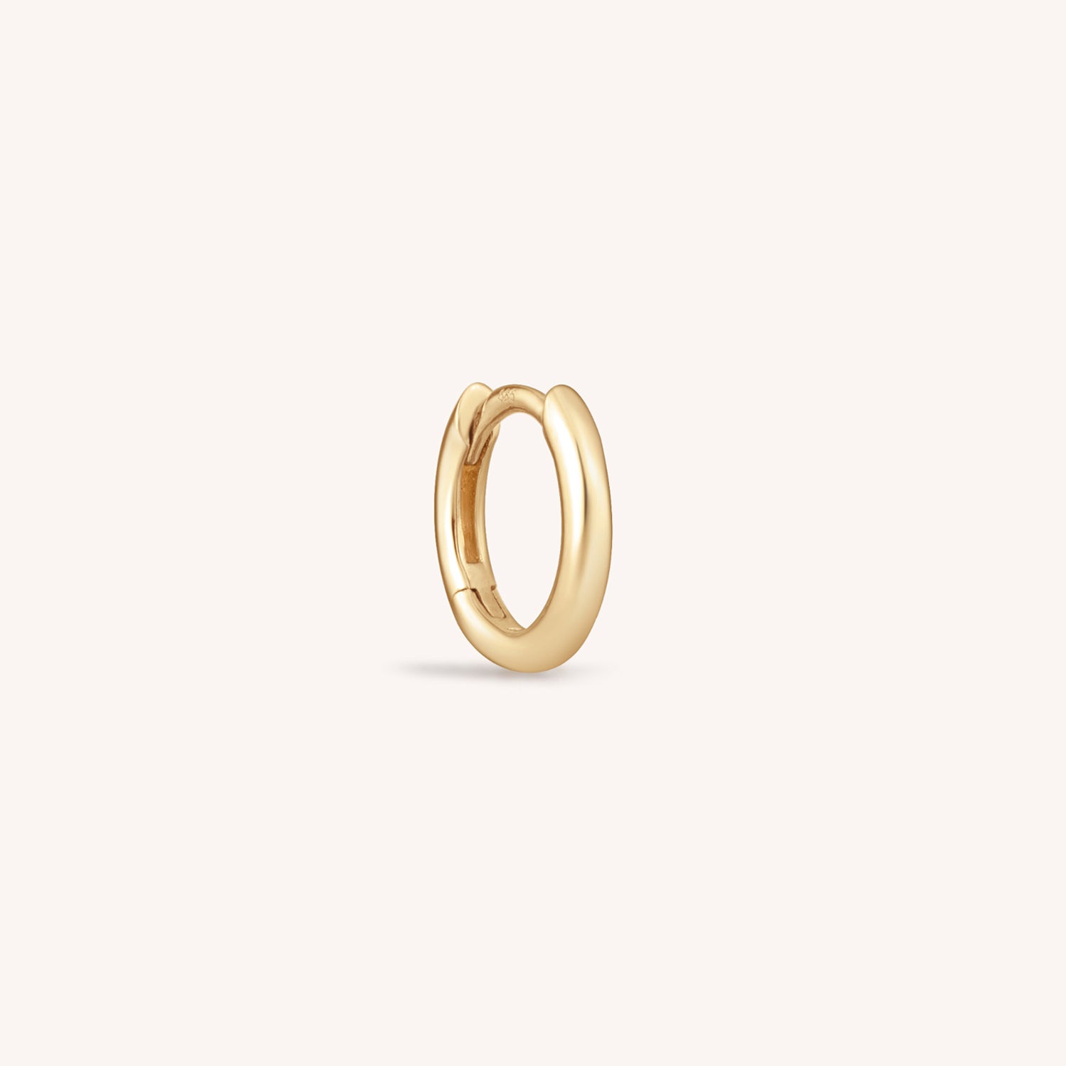 14K Solid Mini Classic Gold Hoop Earring