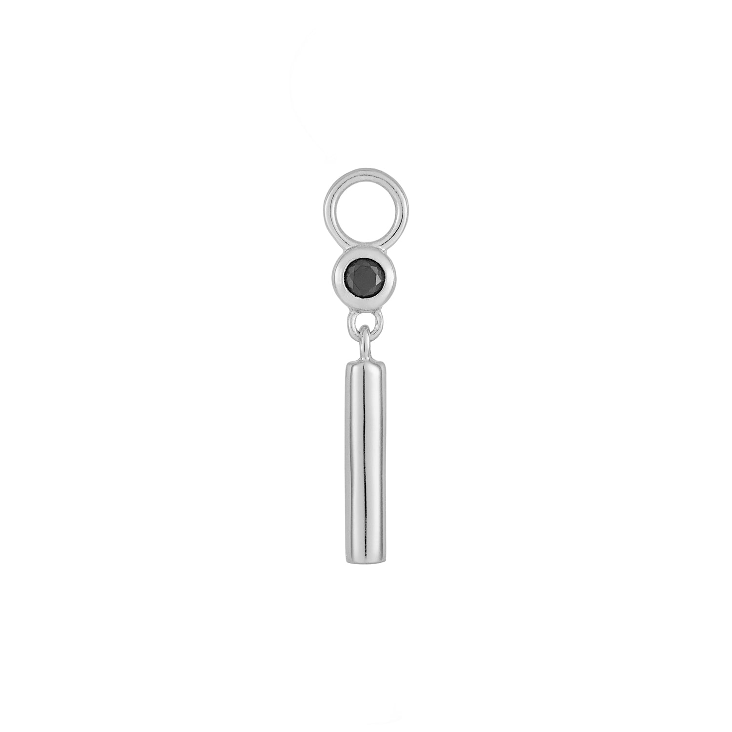 Black Bezel Bar Charm