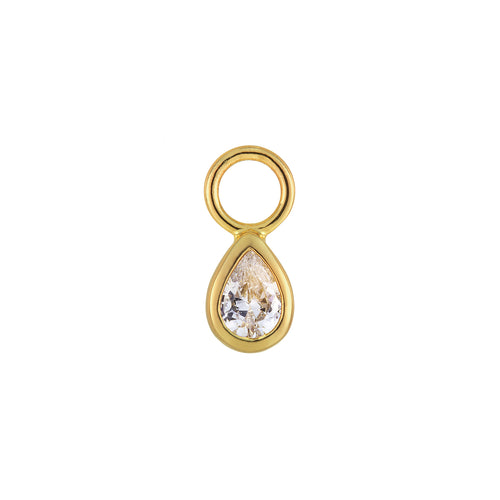 Teardrop CZ Charm