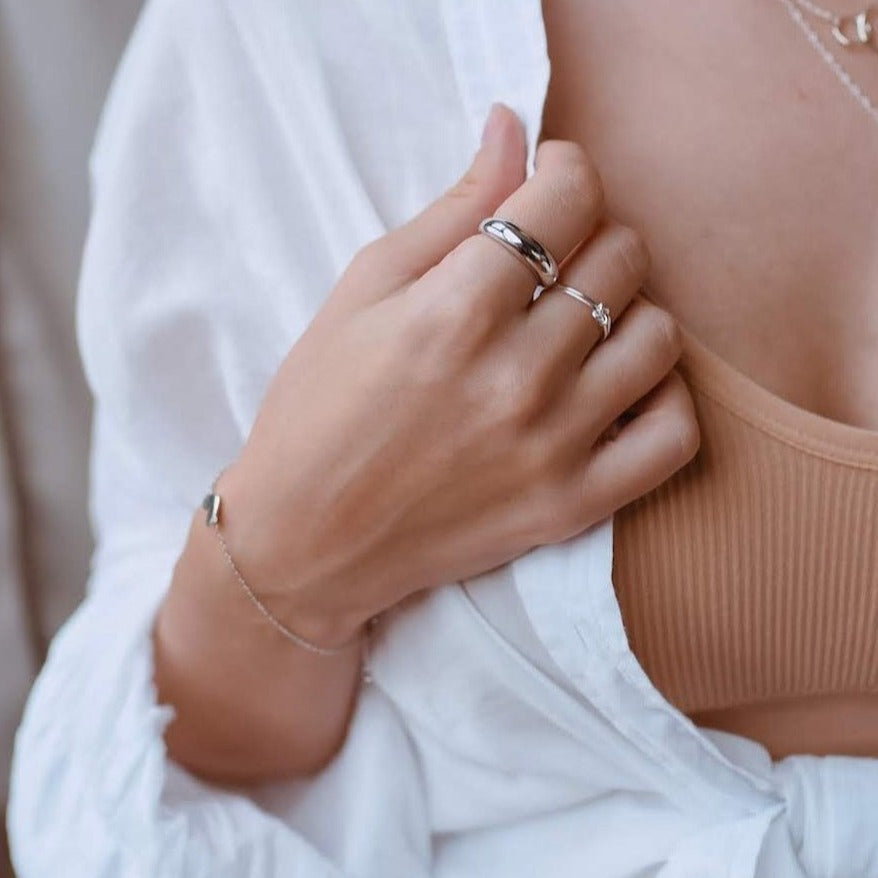 Pierścień Kopułowy Srebrny