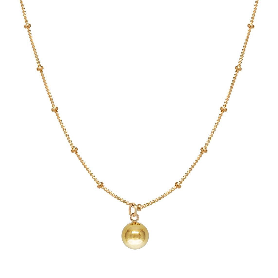 20 Inch Satellite Chain Gold Dainty Necklace Ready to Wear for Jewelry  Making w/ Clasp Ball Beaded Chain