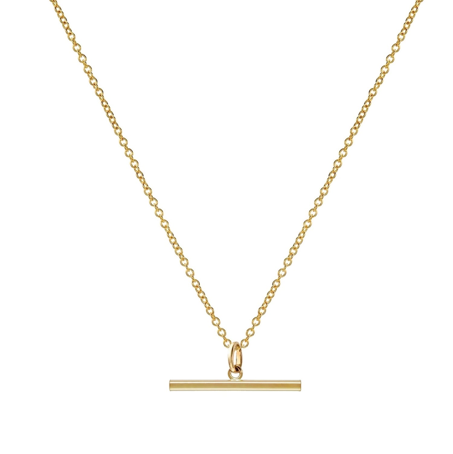 886 T-Bar Pendant with Chain in 18ct Yellow Gold – 886 Royal Mint