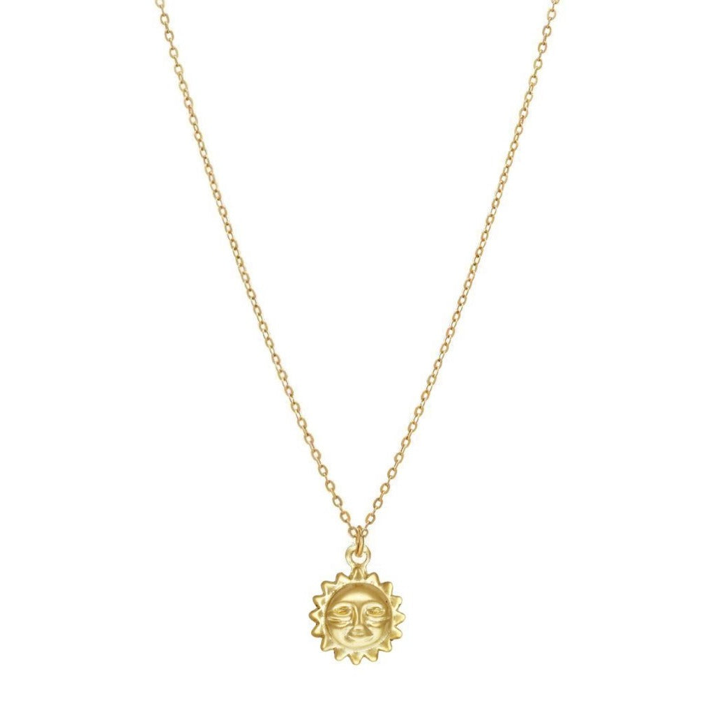 Gold Sun Swirl Pendant with Diamond - FantaSea Jewelry