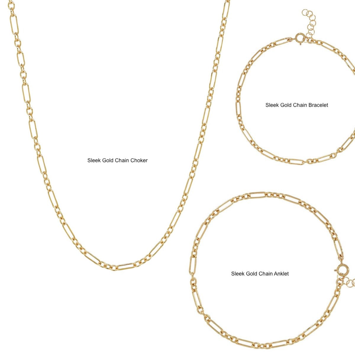 Sleek Chain Gold Choker