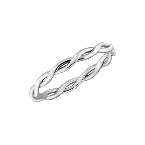 J&CO Jewellery Thick Stacking Ring Silver US 5 US 5