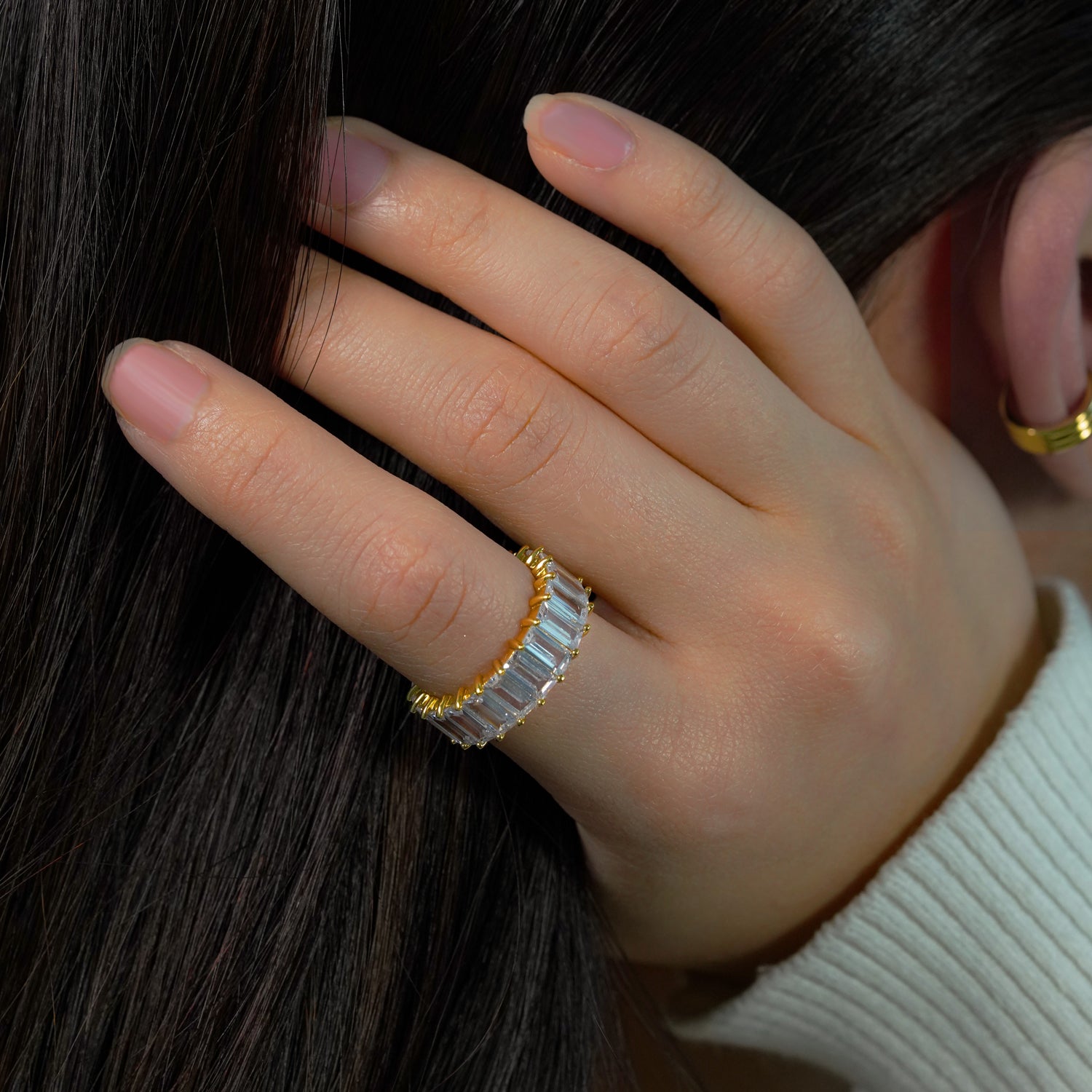 Fede Eternity Baguette CZ Oro